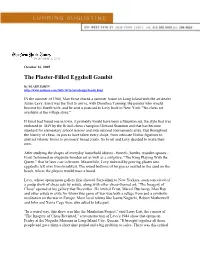 The Plaster-Filled Eggshell Gambit
