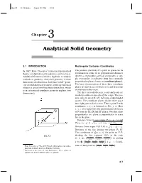 Analytical Solid Geometry