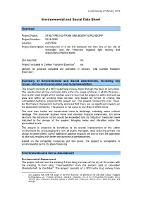 Environmental and Social Data Sheet