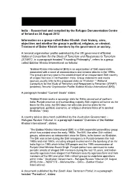 India – Researched and Compiled by the Refugee Documentation Centre of Ireland on 24 August 2012