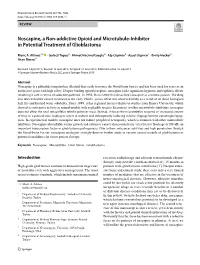 Noscapine, a Non-Addictive Opioid and Microtubule-Inhibitor In