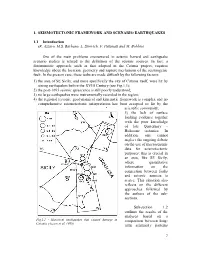 1. Seismotectonic Framework and Scenario Earthquakes