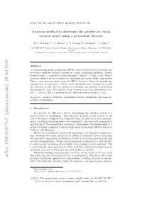 Arxiv:1506.05417V2 [Physics.Ins-Det] 28 Jul 2016