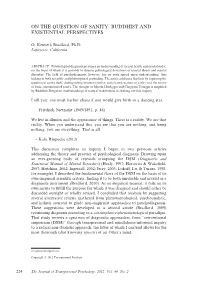 Buddhist and Existential Perspectives