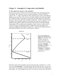 Chapter 4. Atmospheric Temperature and Stability