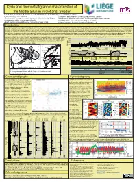 Cyclo and Chemostratigraphic Characteristics of the Middle Silurian in Gotland, Sweden M.C.M