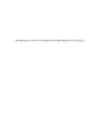 Determinants of Body Composition in Undergraduate Students