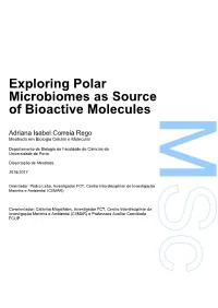 Exploring Polar Microbiomes As Source of Bioactive Molecules