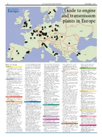 Guide to Engine and Transmission Plants in Europe