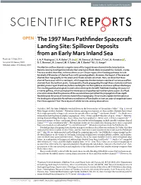 The 1997 Mars Pathfinder Spacecraft Landing Site: Spillover Deposits