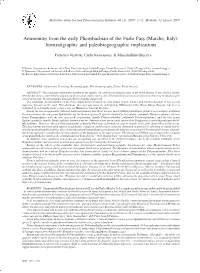 Ammonites from the Early Pliensbachian of the Furlo Pass (Marche, Italy): Biostratigraphic and Paleobiogeographic Implications