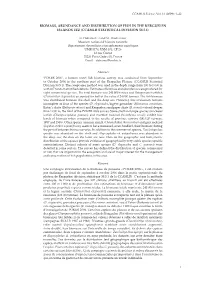 BIOMASS, ABUNDANCE and DISTRIBUTION of FISH in the KERGUELEN ISLANDS EEZ (CCAMLR Statistical DIVISION 58.5.1)