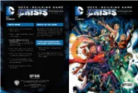 Crisis Mode Object of the Game
