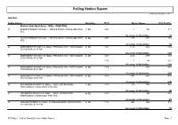 Polling Station Report Printed: 1St March 2011