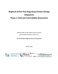 Regional Action Plan Regarding Climate Change Adaptation Phase 1: Risk and Vulnerability Assessment
