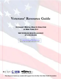 Veterans' Resource Guide
