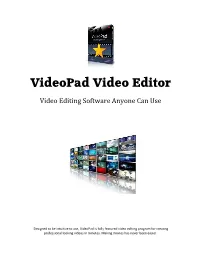 Videopad Video Editor
