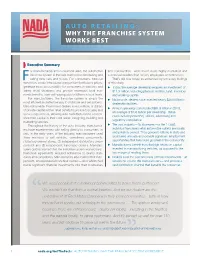 Auto Retailing: Why the Franchise System Works Best