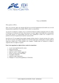 Chers Parents Et Élèves, Nous Vous Écrivons Après Une Semaine Difficile