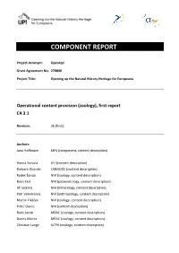 Zoology), First Report C4.3.1