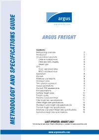 Argus Freight Methodology Is Available On