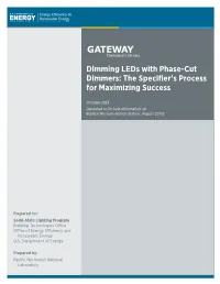 Dimming Leds with Phase-Cut Dimmers: the Specifier's Process