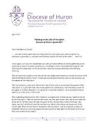 Letter from Bishop Todd