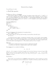 Numerical Linear Algebra Revised February 15, 2010 4.1 the LU