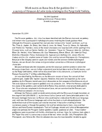 Work Notes on Bona Dea & the Goddess Uni-A Survey of Etruscan