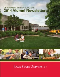 2014 Alumni Newsletter Happy New Year, Alumni and Friends!