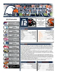 2015 Carson-Newman Football Game Notes