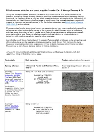 British Canvas, Stretcher and Panel Suppliers' Marks. Part 9, George