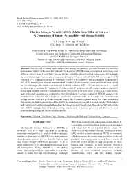 Chicken Sausages Formulated with Gelatin from Different Sources: a Comparison of Sensory Acceptability and Storage Stability