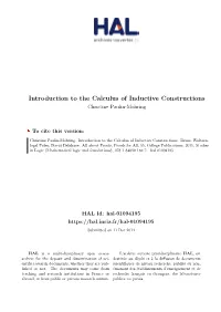 Introduction to the Calculus of Inductive Constructions Christine Paulin-Mohring