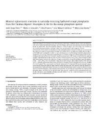 Mineral Replacement Reactions in Naturally Occurring Hydrated Uranyl Phosphates from the Tarabau Deposit: Examples in the Eu-Ba Uranyl Phosphate System
