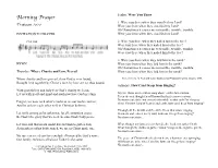 2020 Triduum Morning Prayer Program