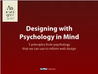 5 Principles from Psychology That We Can Use to Inform Web Design