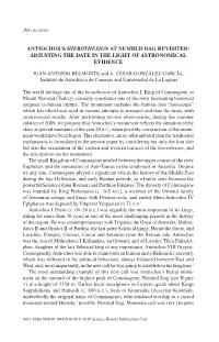 Antiochos's Hierothesion at Nemrud Dag Revisited: Adjusting the Date In