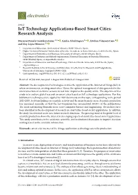 Iot Technology Applications-Based Smart Cities: Research Analysis
