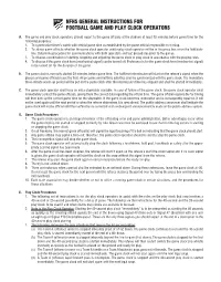 Play Clock Operator Guide