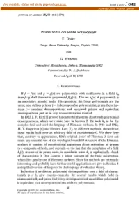 Prime and Composite Polynomials