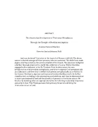 Thesis Pursues Their Primary Thrust Into Defining the Trinitarian Nature of God