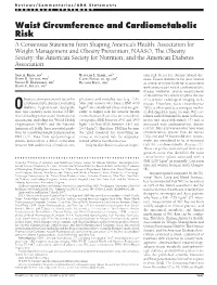 Waist Circumference and Cardiometabolic Risk