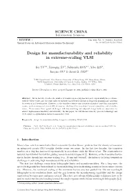 Design for Manufacturability and Reliability in Extreme-Scaling VLSI
