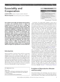 "Eusociality and Cooperation"