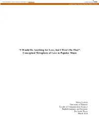 “I Would Do Anything for Love, but I Won't Do That”: Conceptual