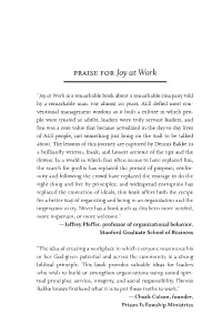 Praise for Joy at Work
