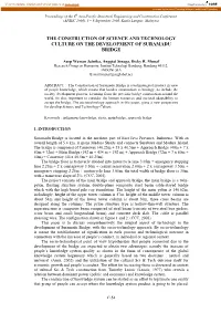 The Construction of Science and Technology Culture on the Development of Suramadu Bridge
