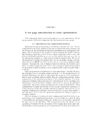 A Ten Page Introduction to Conic Optimization, 2015