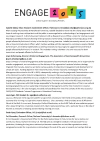 Delegate Biographies